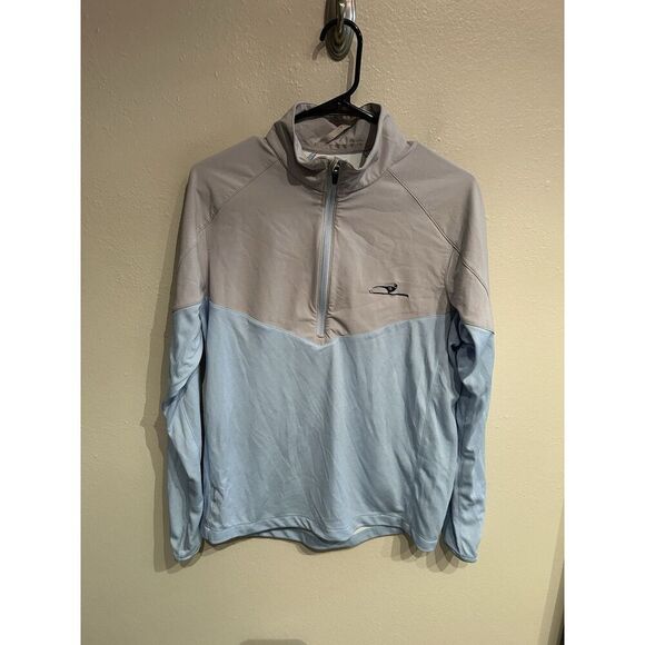 Zero Restriction Mens Medium Mayweather 1/4 Zip Pullover Light Blue Golf Stretch - Picture 1 of 8